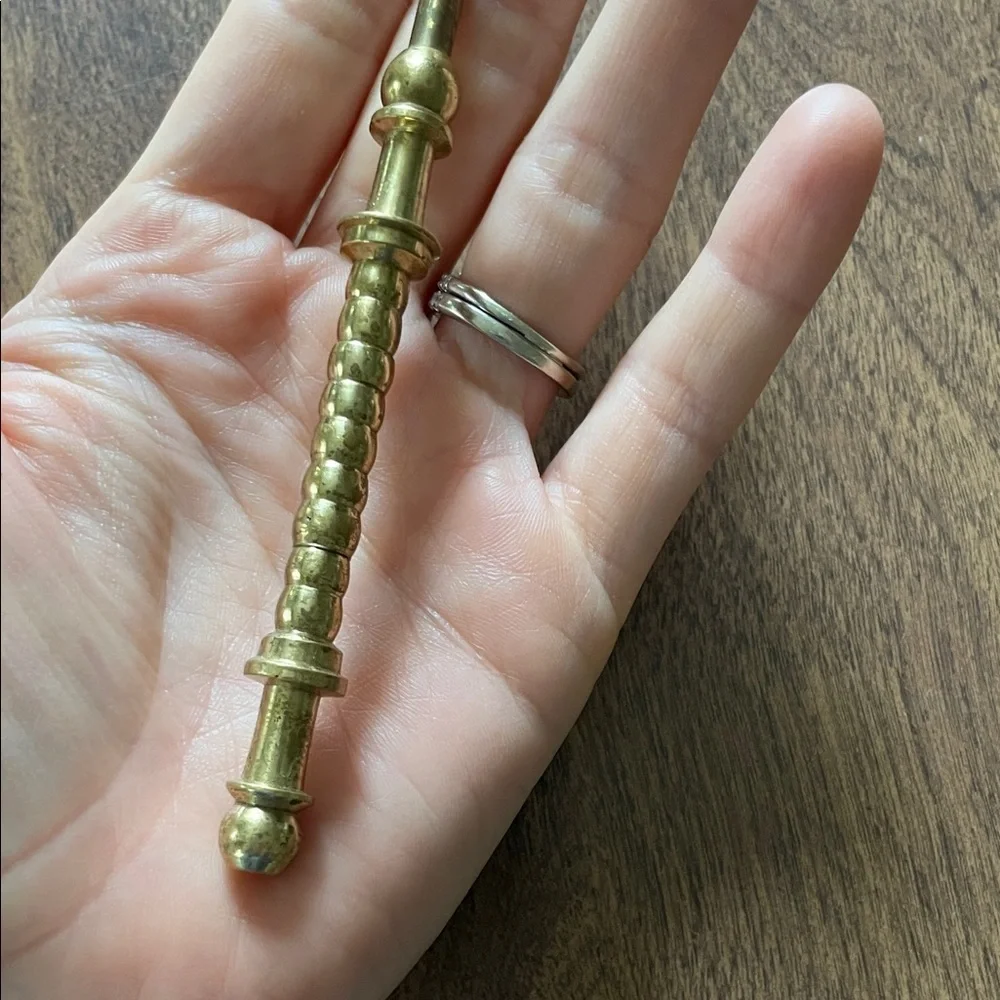 Vintage Brass Candle Snuffer with Shell Base - Home Accents